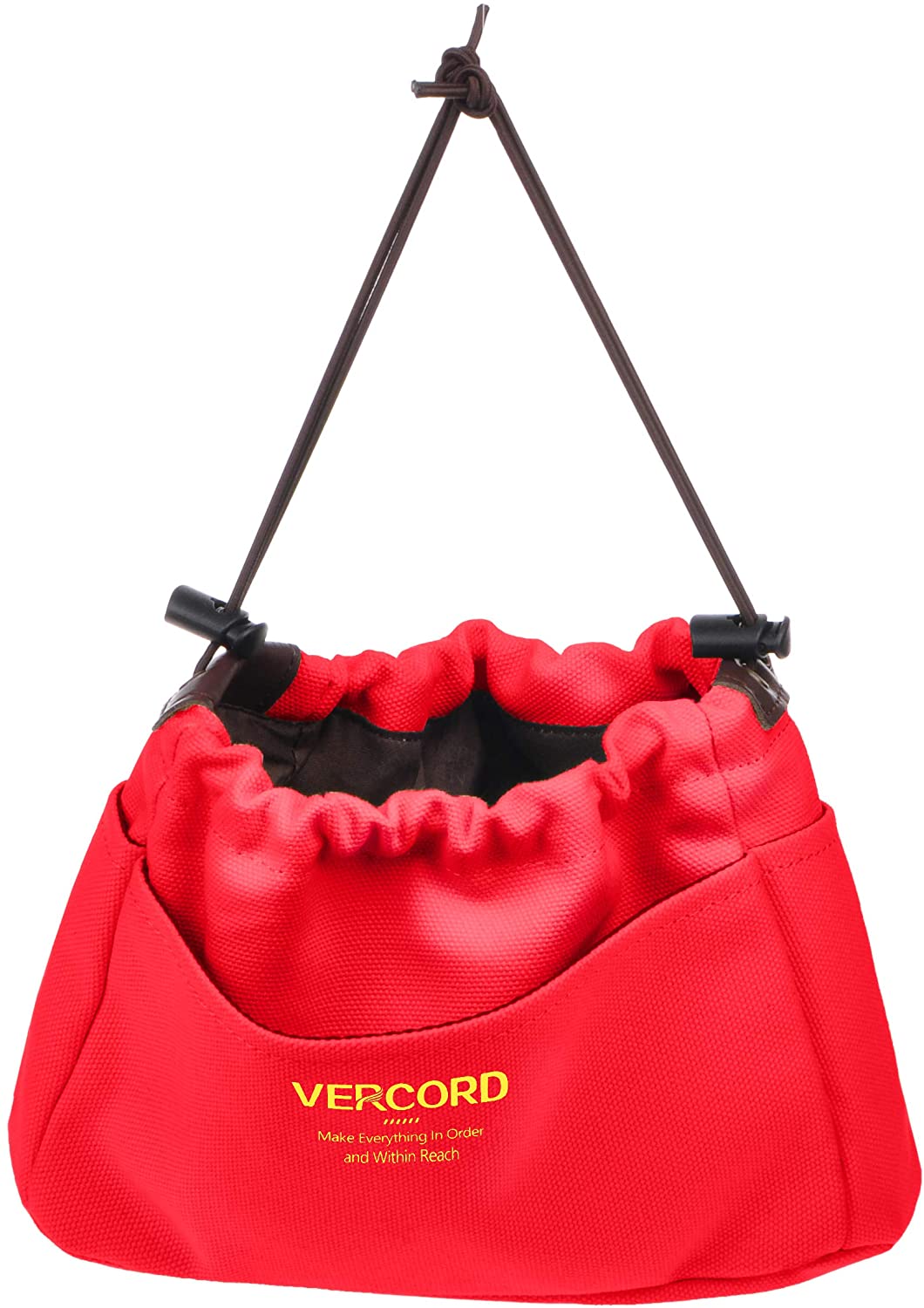 Vercord Canvas Handbag Organizers, Sturdy Purse Insert Organizer Bag in Bag, 10 Pockets Beige Small