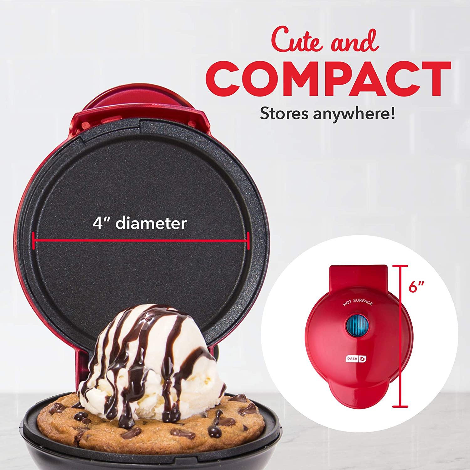 Dash DMS001AQ Mini Maker Electric Round Griddle for Individual Pancakes, Cookies - JOY2ESpree