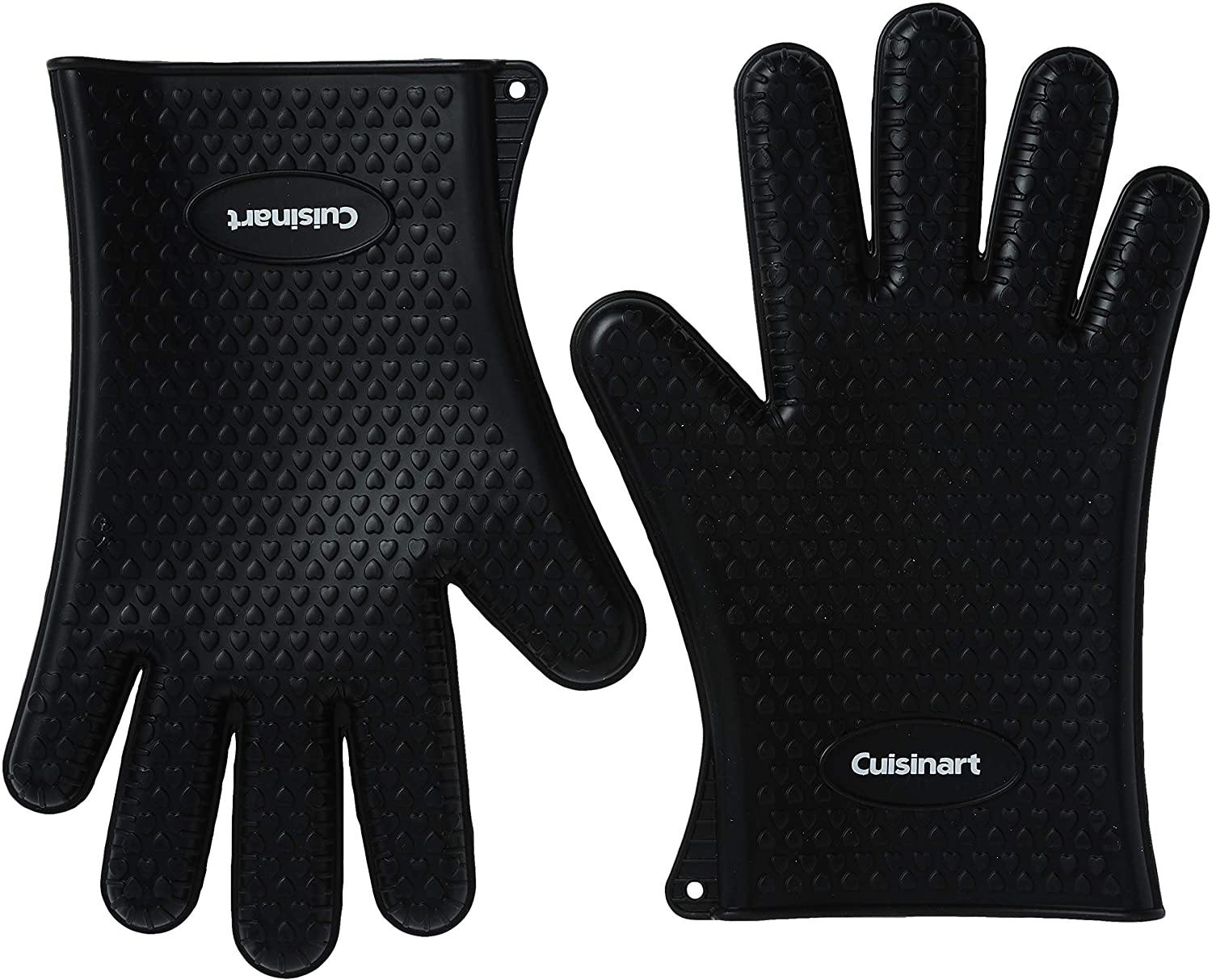 Cuisinart CGM-520 Heat Resistant Silicone Gloves, Black (2-Pack) - JOY2ESpree