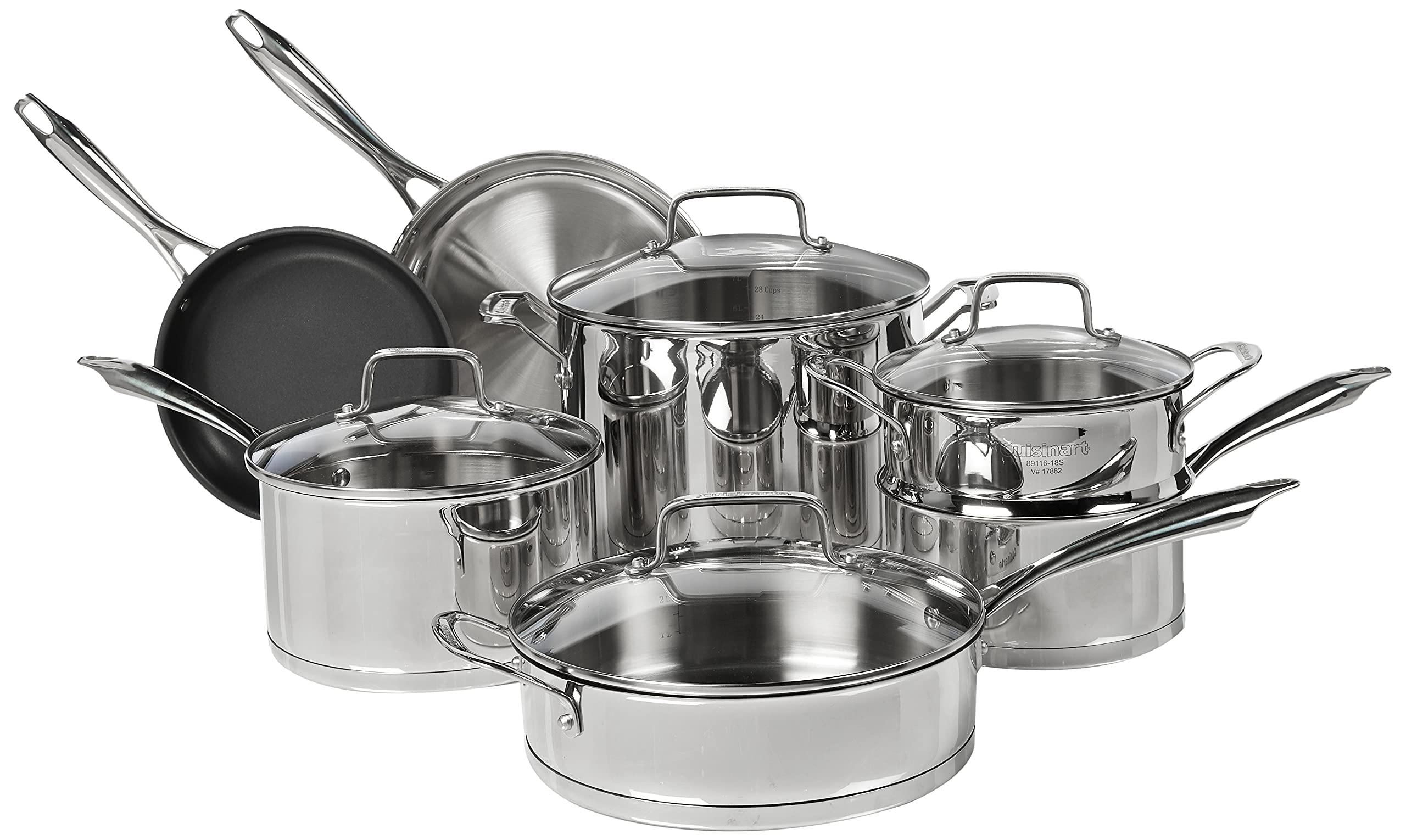 Cuisinart 11-Piece Professional Stainless Cookware Set - JOY2ESpree