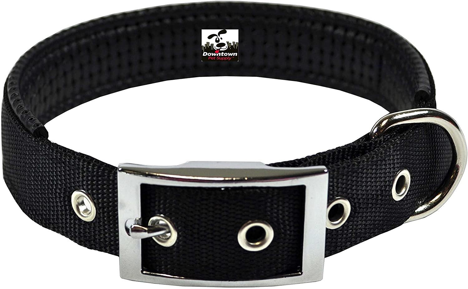 Downtown Pet Supply Deluxe Adjustable Thick Dog Collar, (Purple, XLarge)