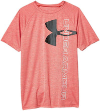 
                        
                          Load image into Gallery viewer, Under Armour Boys' Tech Split Logo Hybrid T-Shirt - JOY2ESpree
                        
                      