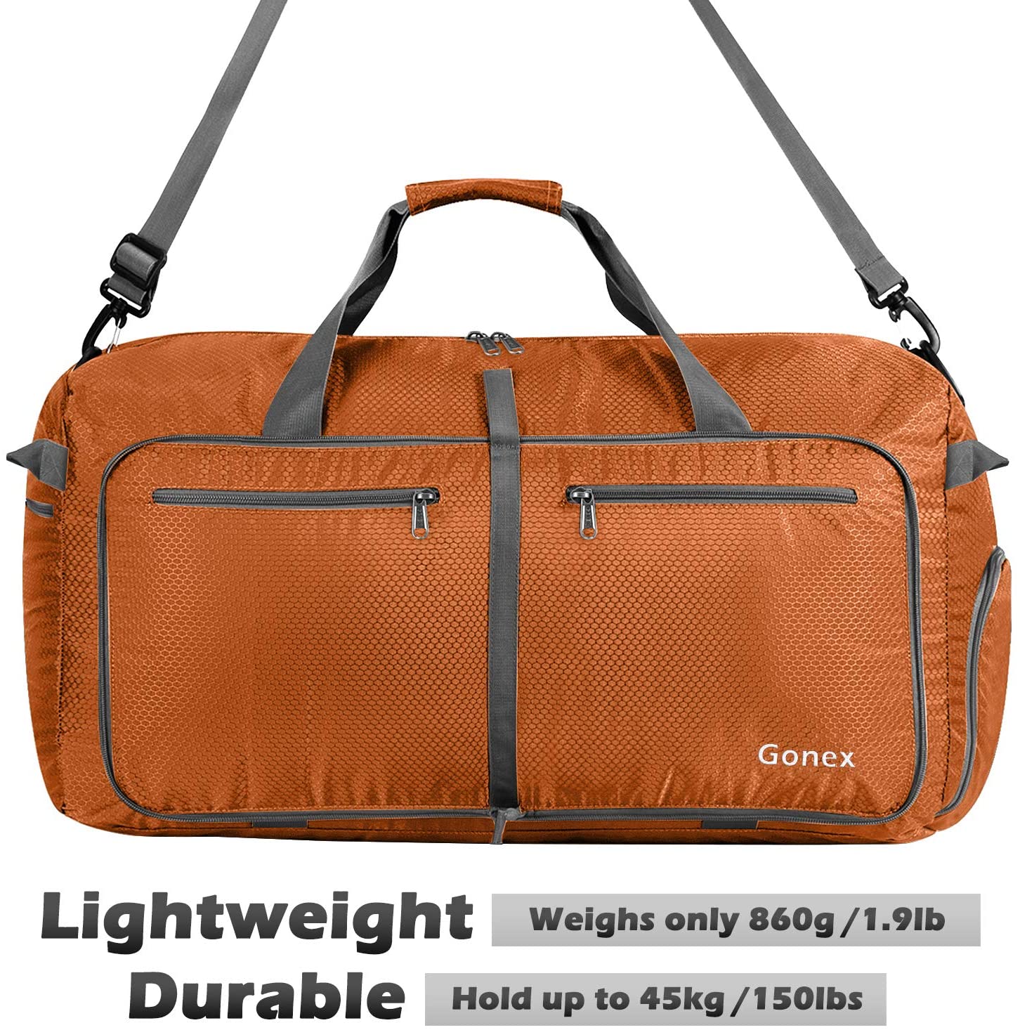 Gonex 150L Travel Duffel Bag Foldable Extra Large Duffle Bag XL Heavy Duty for Men Women for Luggage Shopping Gray