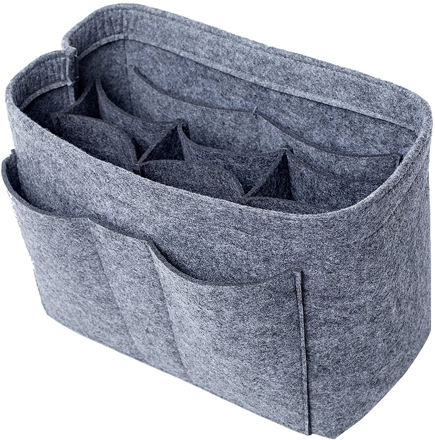 Purse Bag Organizer Insert with Lots of Different Size Spaces Divider Shaper for Speedy Shoulder Hobo Bag Keep Stuff Organized
