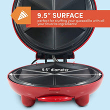 
                        
                          Muat gambar ke penampil Galeri, Elite Gourmet Mexican Taco Tuesday Quesadilla Maker, Easy-Slice 6-Wedge, Grilled Cheese, 11 Inch, Red - JOY2ESpree
                        
                      