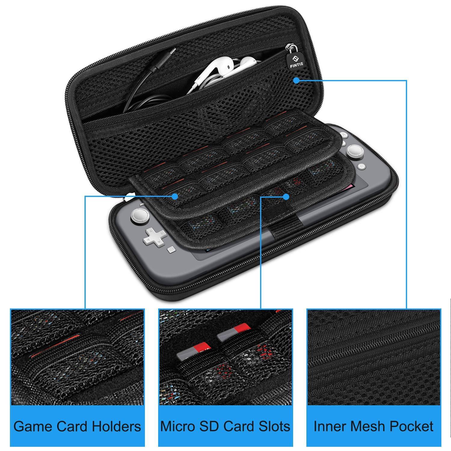 Fintie Carry Case for Nintendo Switch Lite 2019 - [Shockproof] Hard Shell Protective Cover Bag with 15 Game Card/2 Micro SD Card Slots - JOY2ESpree
