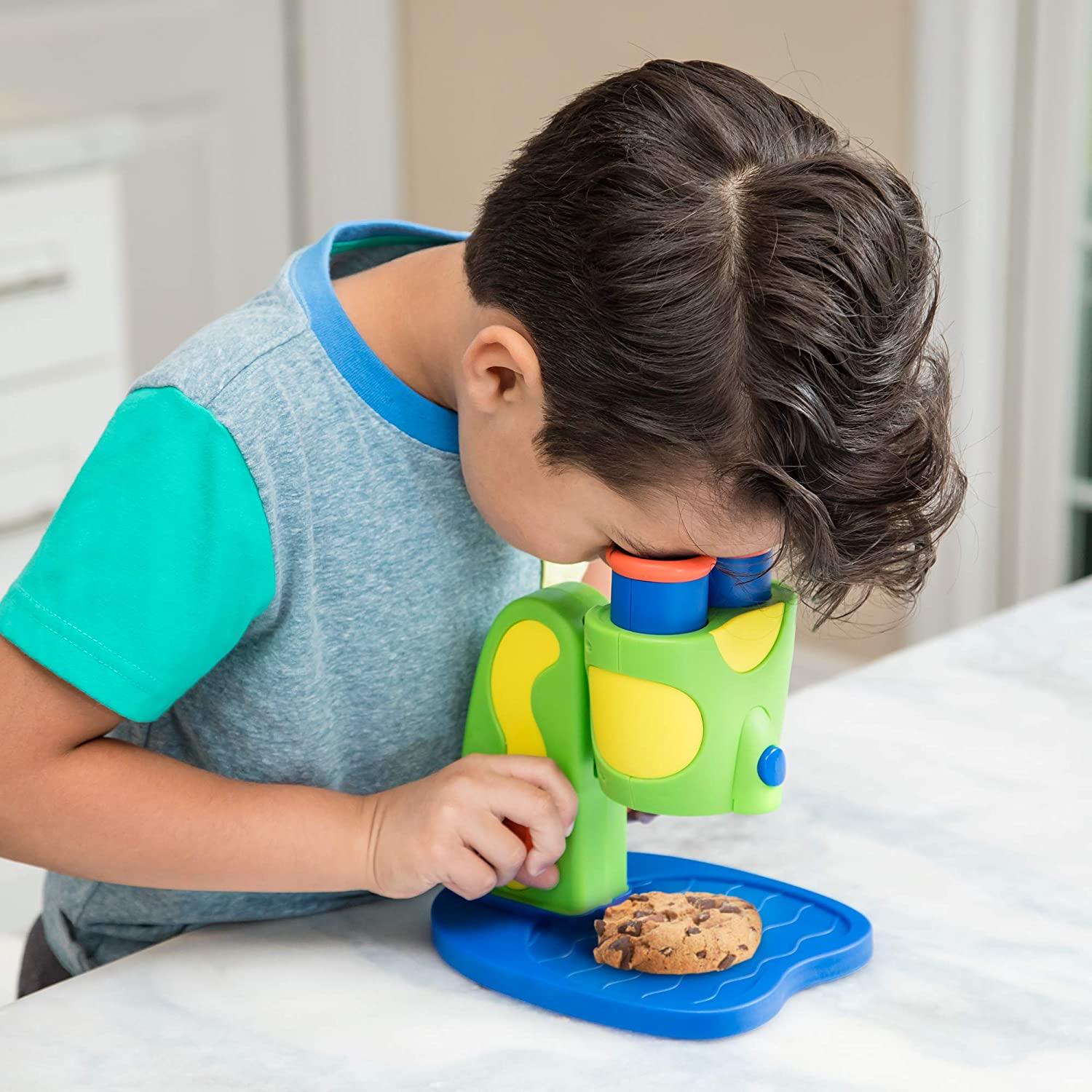 Educational Insights GeoSafari Jr. My First Microscope, Science Toys, Extra-Large Dual Eyepieces, Preschool STEM Toy, Ages 3+ - JOY2ESpree