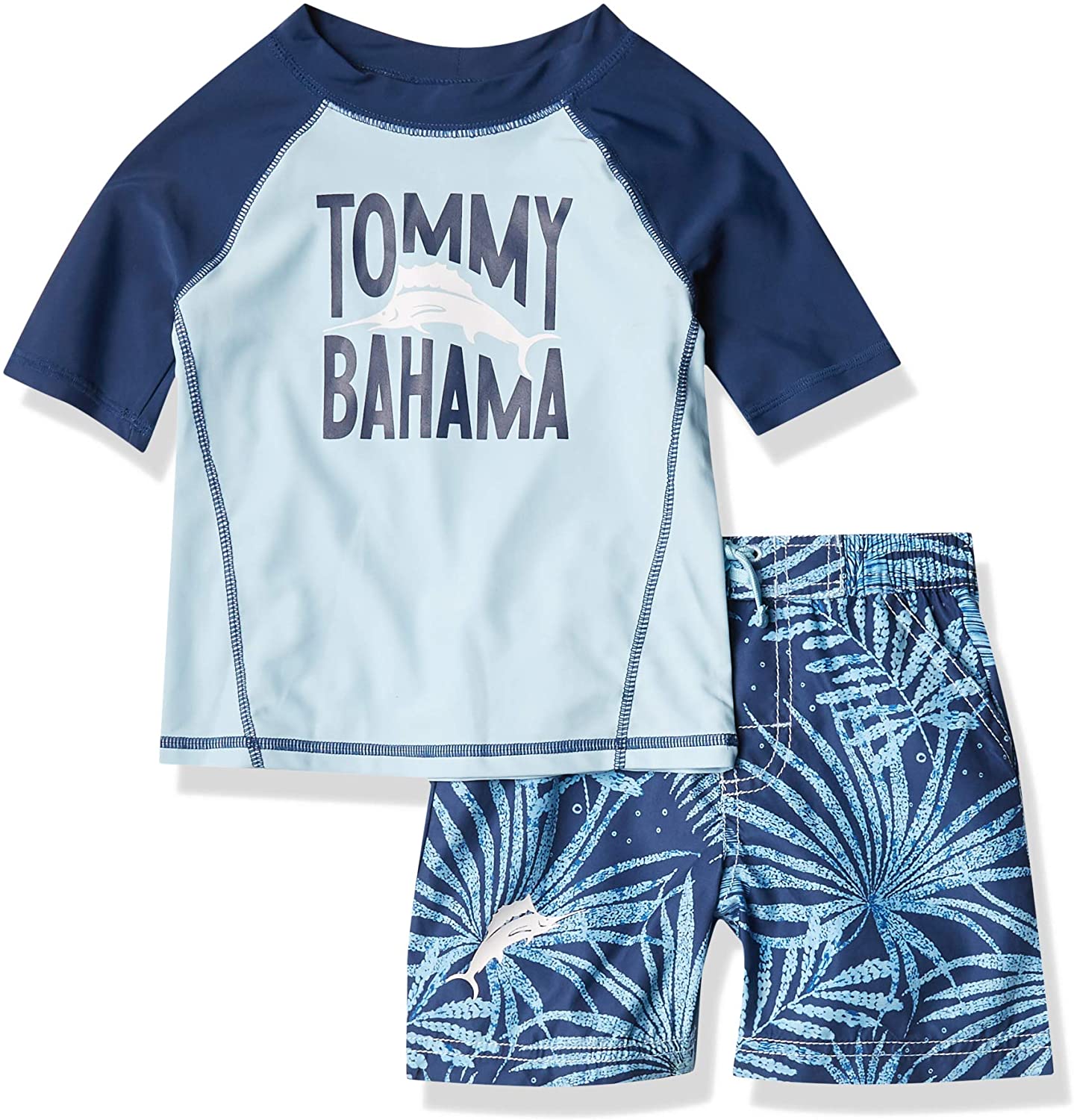 Tommy Bahama Boys' Rashguard and Trunks Swimsuit Set