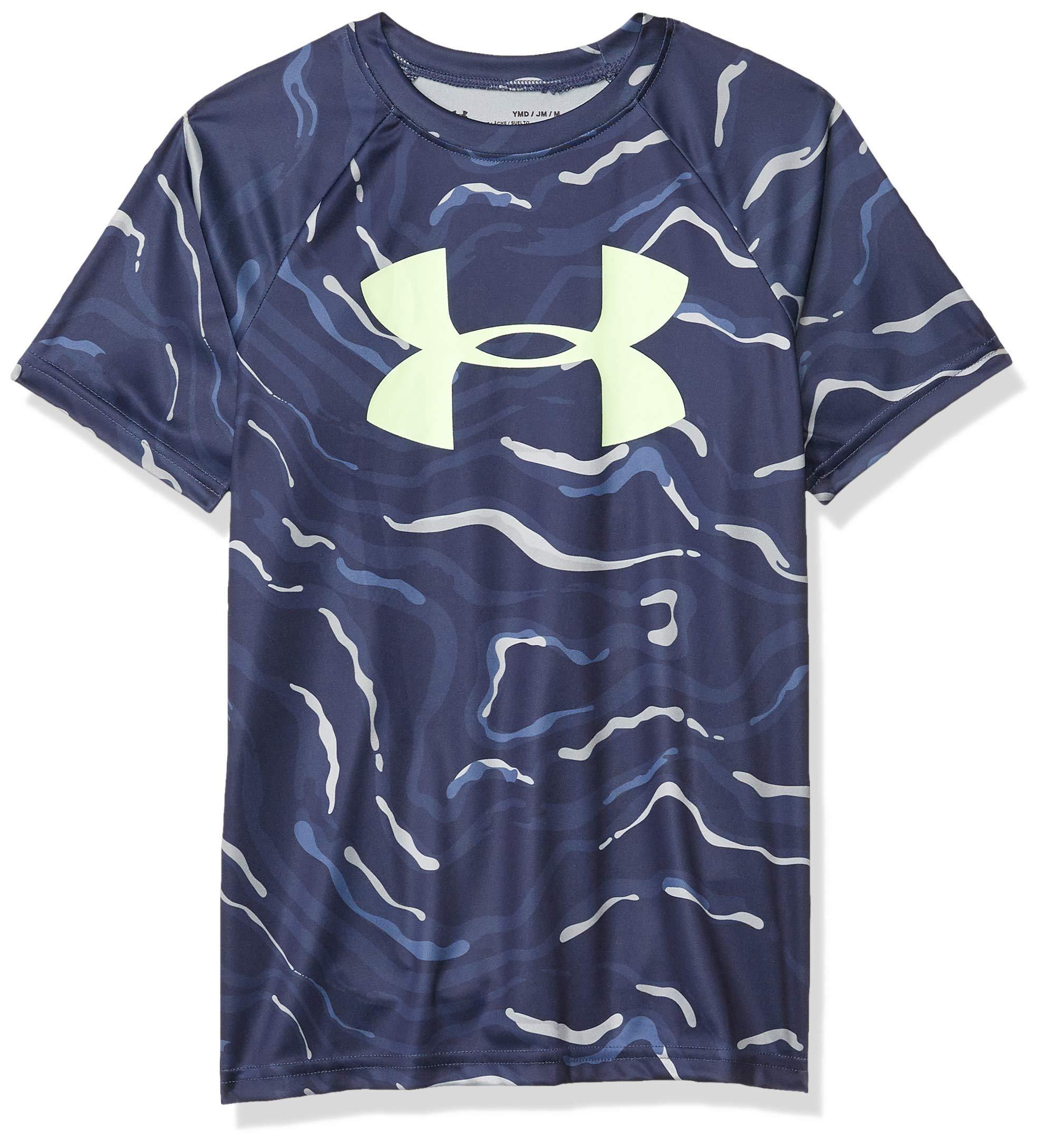 Under Armour Boys' Tech Big Logo Printed Short Sleeve Gym T-Shirt