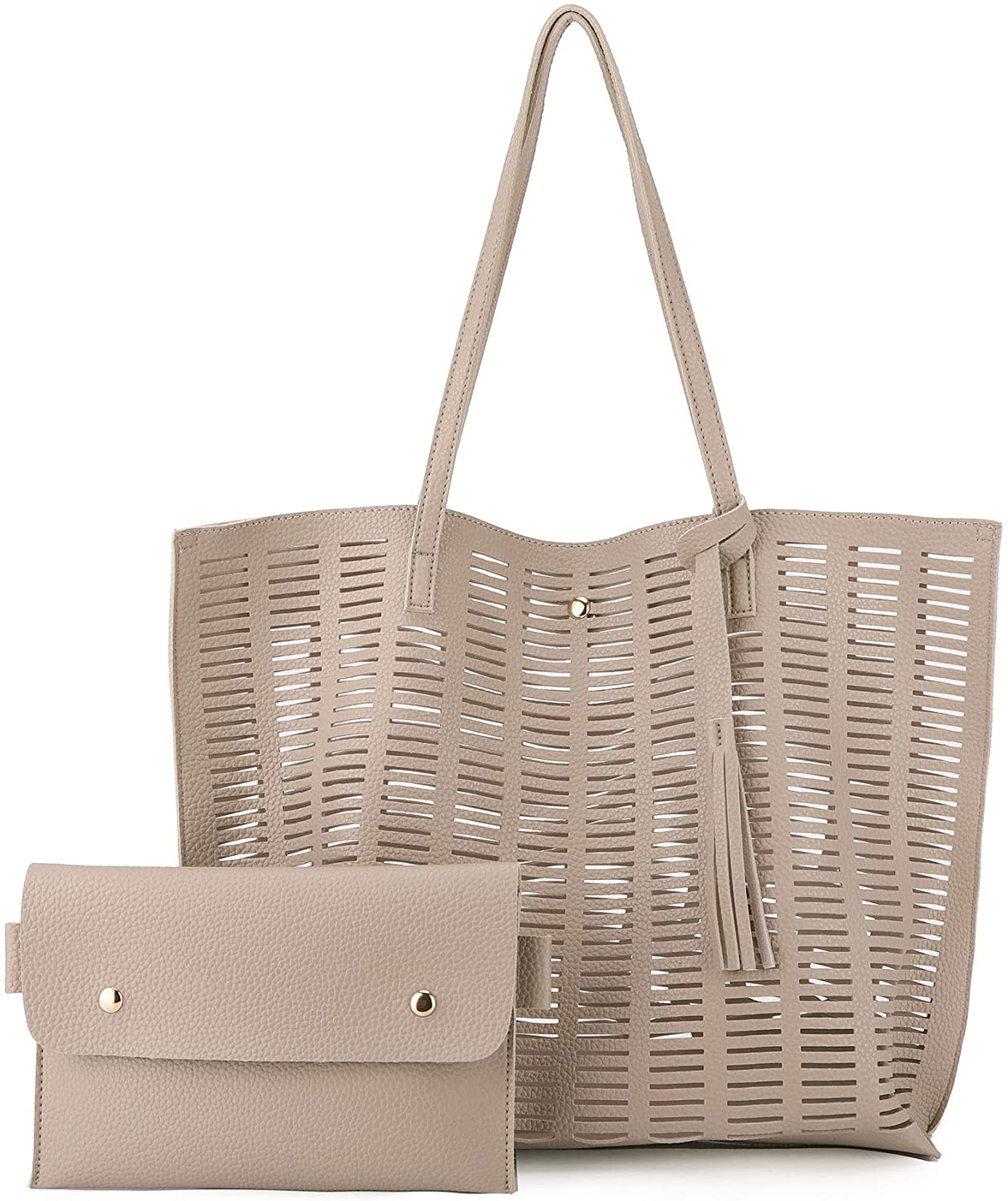 K.EYRE Women's Soft Faux Leather Tote Bag Purse Handbags Wallet Tote Shoulder Bag Purse Large Capacity