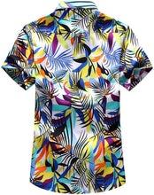 
                        
                          Load image into Gallery viewer, LEFTGU Men's Slim fit Floral Printed Beach Hawaiian Button-Down Dress Shirt
                        
                      