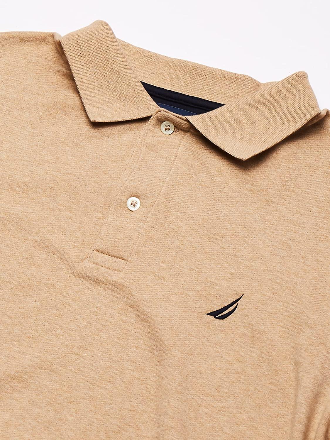 Nautica Men's Classic Fit Short Sleeve Solid Soft Cotton Polo Shirt - JOY2ESpree
