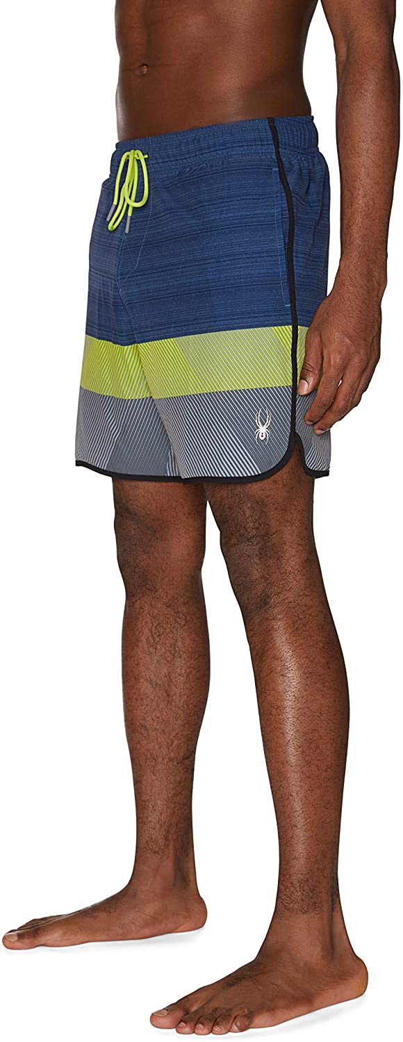 Spyder Men's 7" Textured Colorblock Volley Swim Trunks