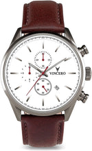 
                        
                          將圖片載入圖庫檢視器 Vincero Luxury Men's Chrono S Wrist Watch - Top Grain Italian Leather Watch Band - 43mm Chronograph Watch - Japanese Quartz Movement…
                        
                      