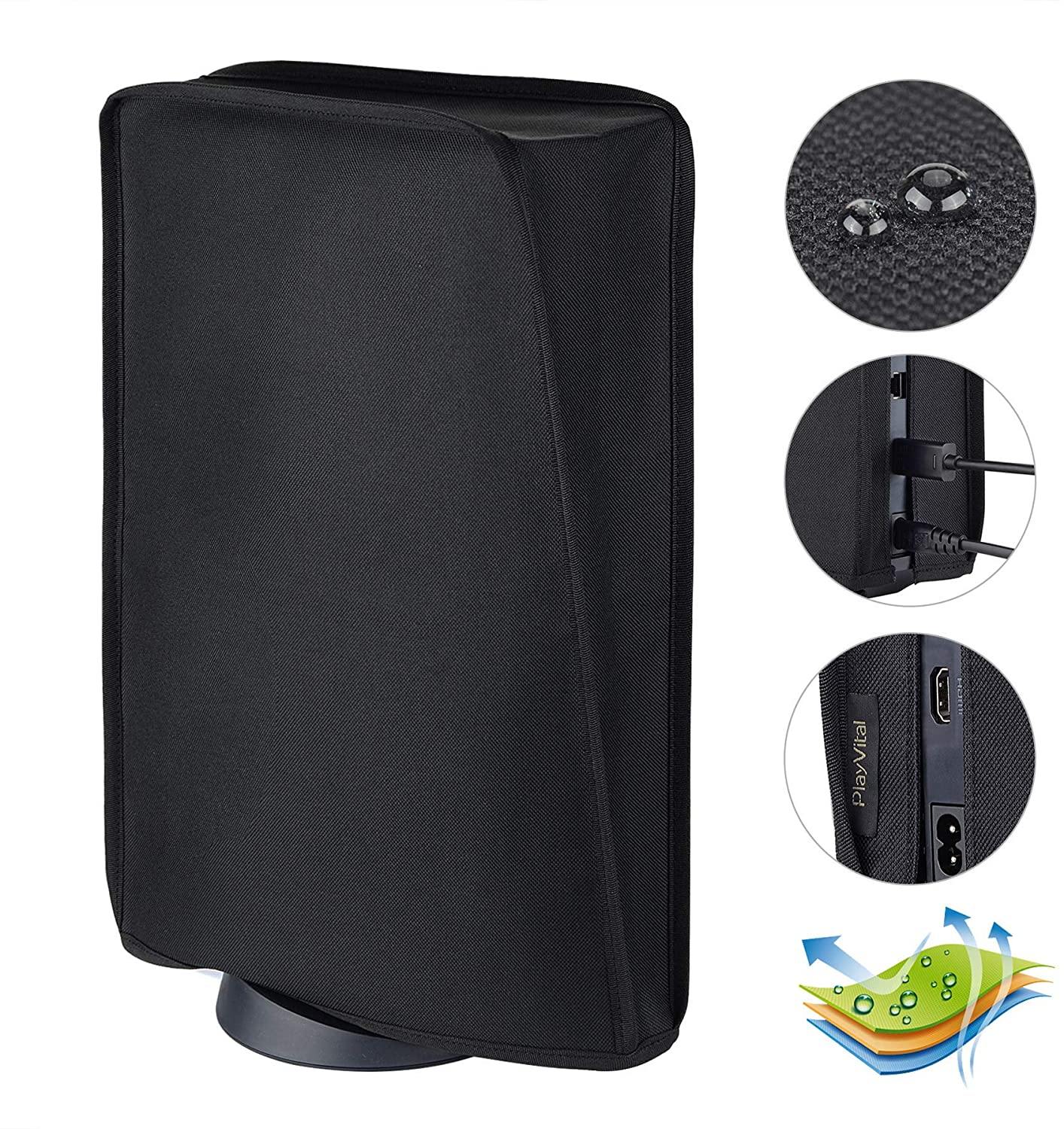 PlayVital Gray Nylon PS5 Dust Cover, Soft Neat Lining Dust Guard for DualSense 5 Console - JOY2ESpree