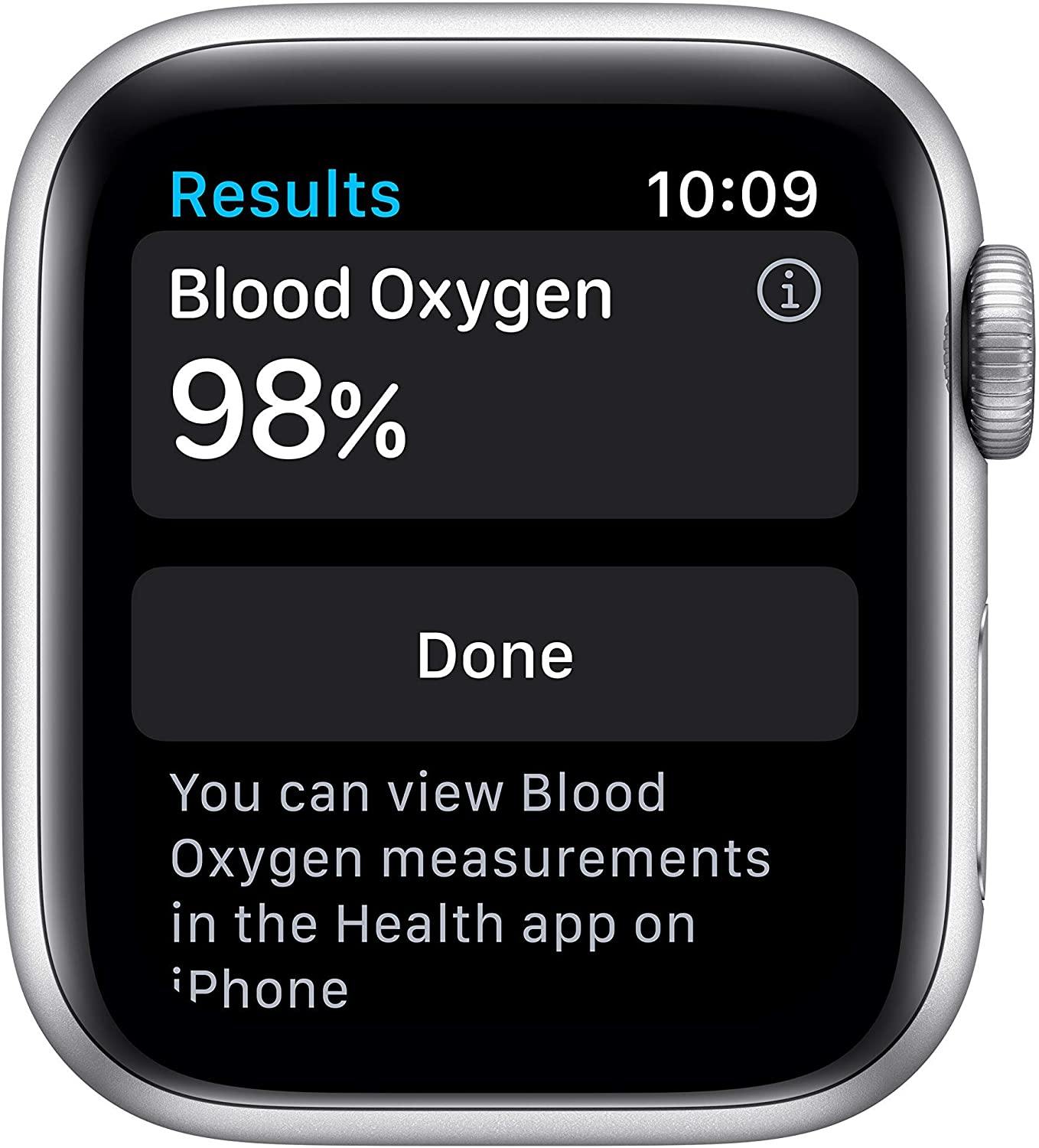 Apple Watch Series 6 (GPS, 44mm) - Space Gray Aluminum Case with Black Sport Band (Renewed) - JOY2ESpree