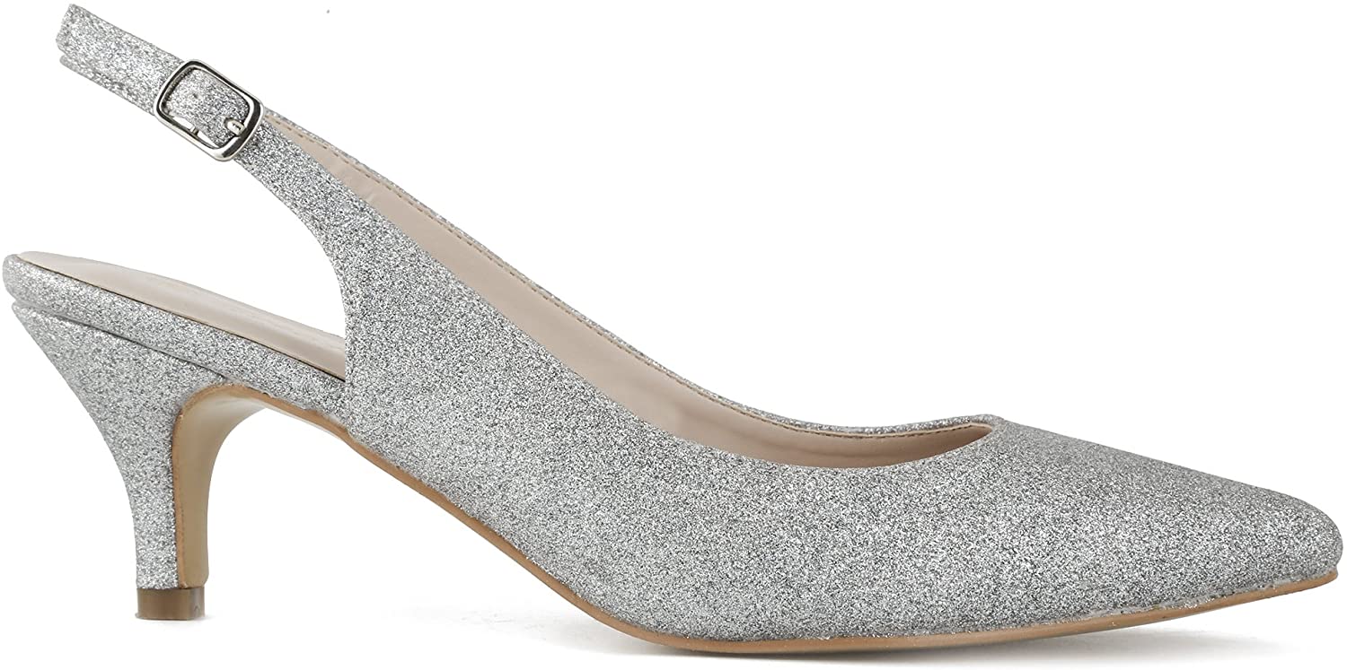 Greatonu Womens Slingback Dress Pump