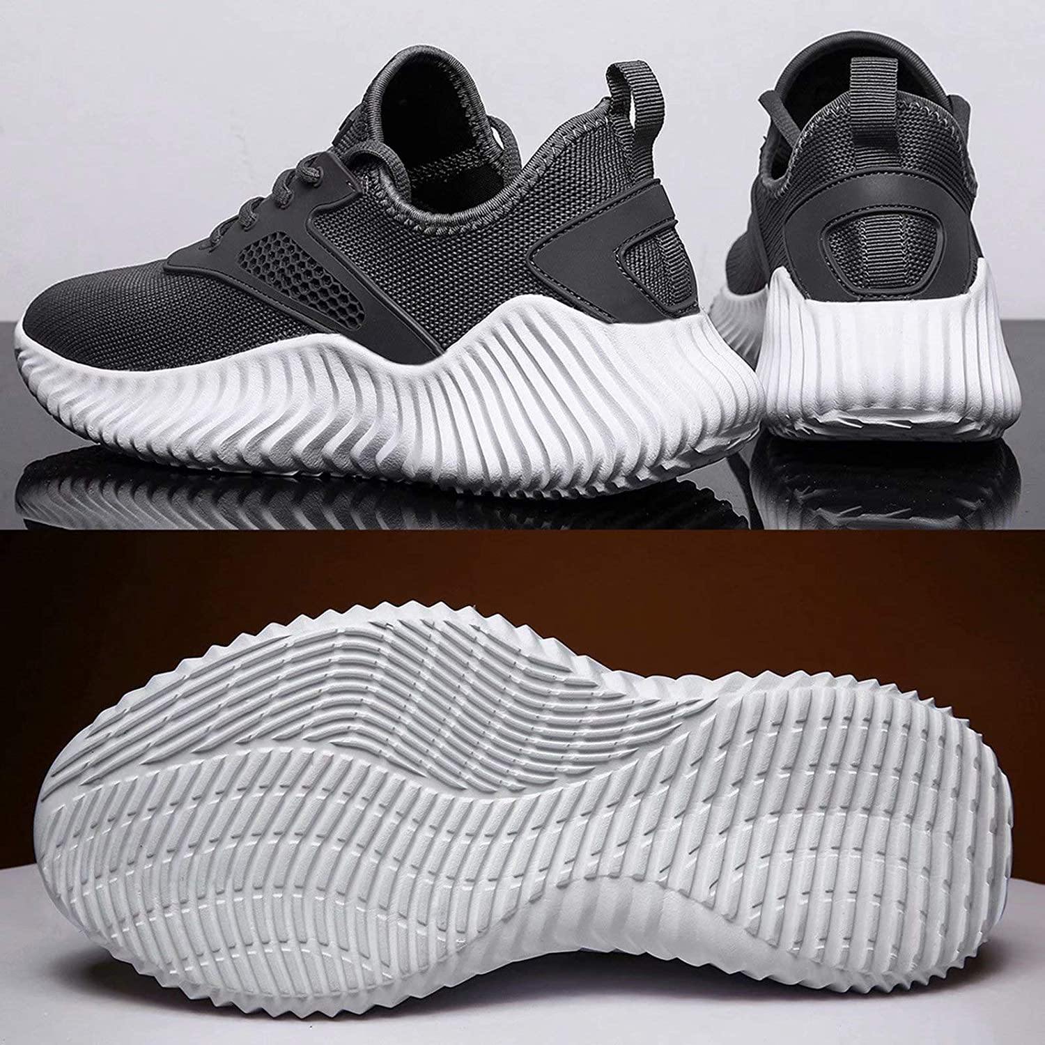 KEEZMZ Men's Running Shoes Fashion Breathable Sneakers Mesh Soft Sole Casual Athletic Lightweight