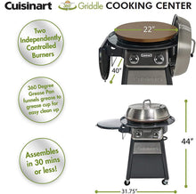 
                        
                          Cargar imagen en el visor de la galería, Cuisinart CGG-888 Grill Stainless Steel Lid 22-Inch Round Outdoor Flat Top Gas, 360° Griddle Cooking Center - JOY2ESpree
                        
                      