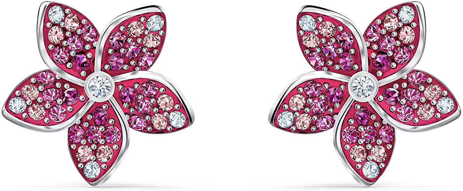SWAROVSKI Women's Tropical Flower Pink Crystal Jewelry Collection - JOY2ESpree