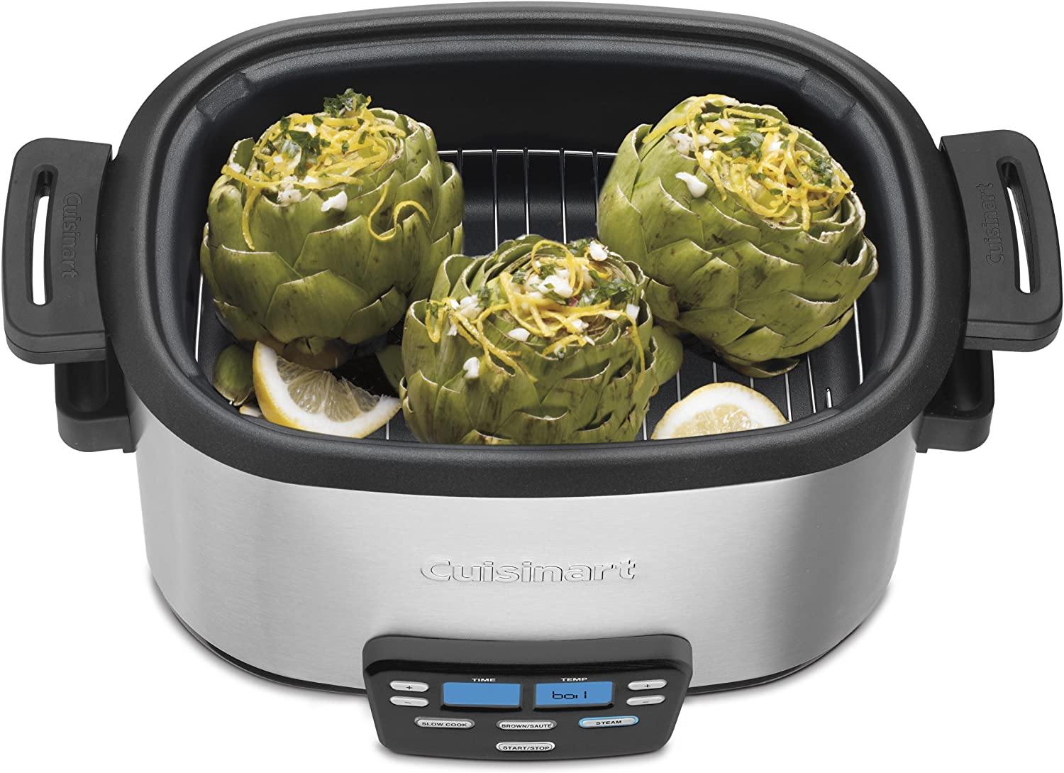 Cuisinart MSC-600 3-In-1 Cook Central 6-Quart Multi-Cooker: Slow Cooker, Brown/Saute, Steamer - JOY2ESpree