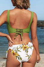 
                        
                          Load image into Gallery viewer, CUPSHE Women's Bikini Swimsuit Floral Print Lace Up Two Piece Bathing Suit
                        
                      