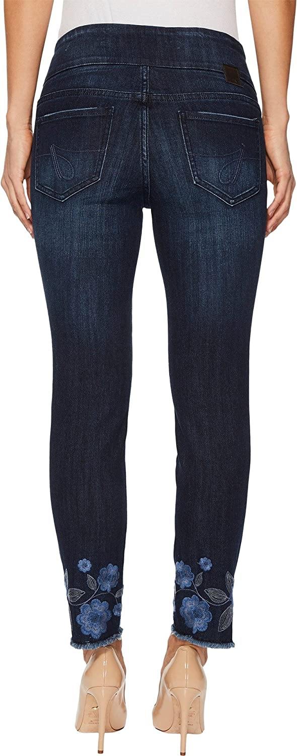 Jag Jeans Women's Amelia Pull on Slim Fit Ankle Jean with Embroidery