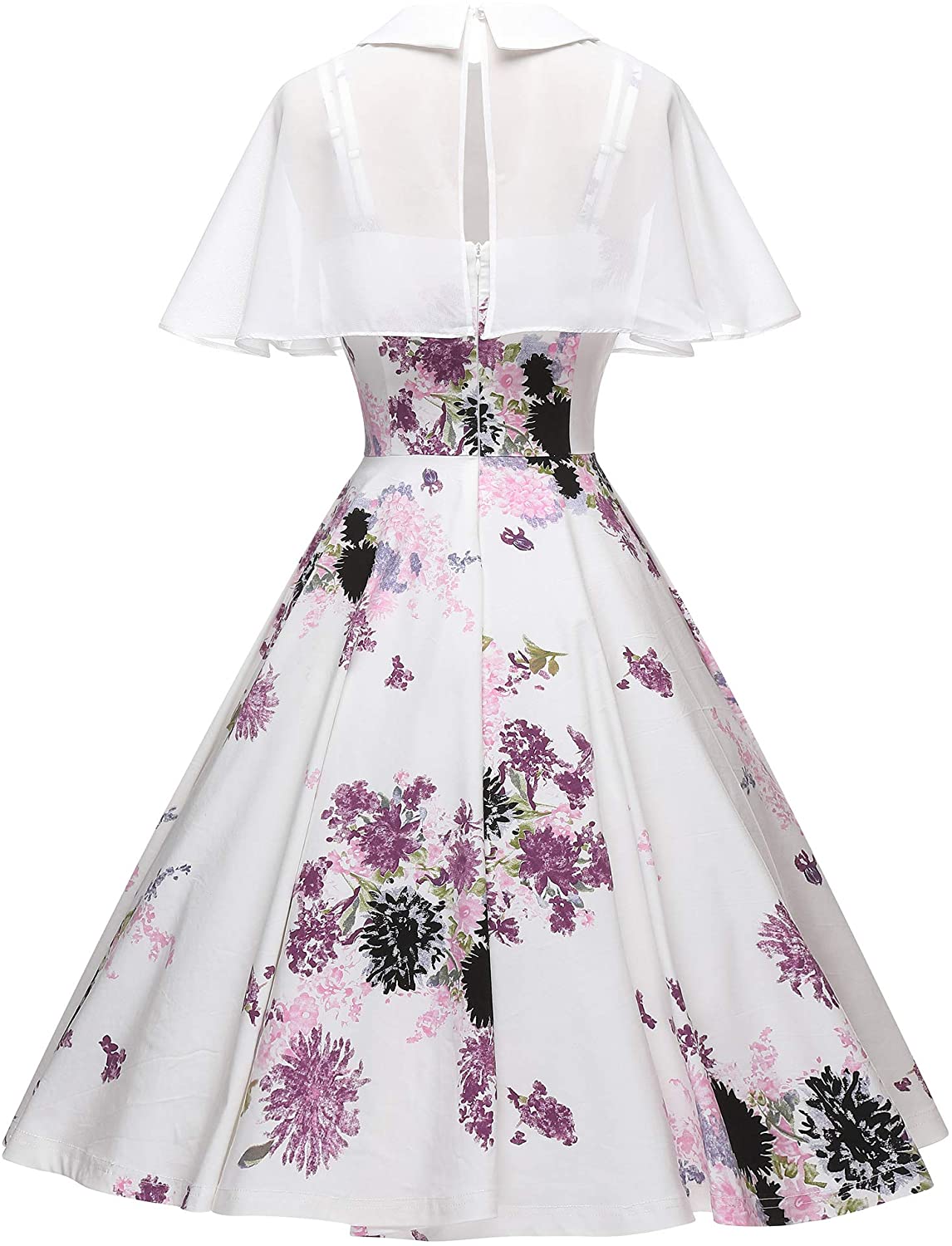 GownTown Women's 1950s Cloak Two-Piece Cocktail Dress
