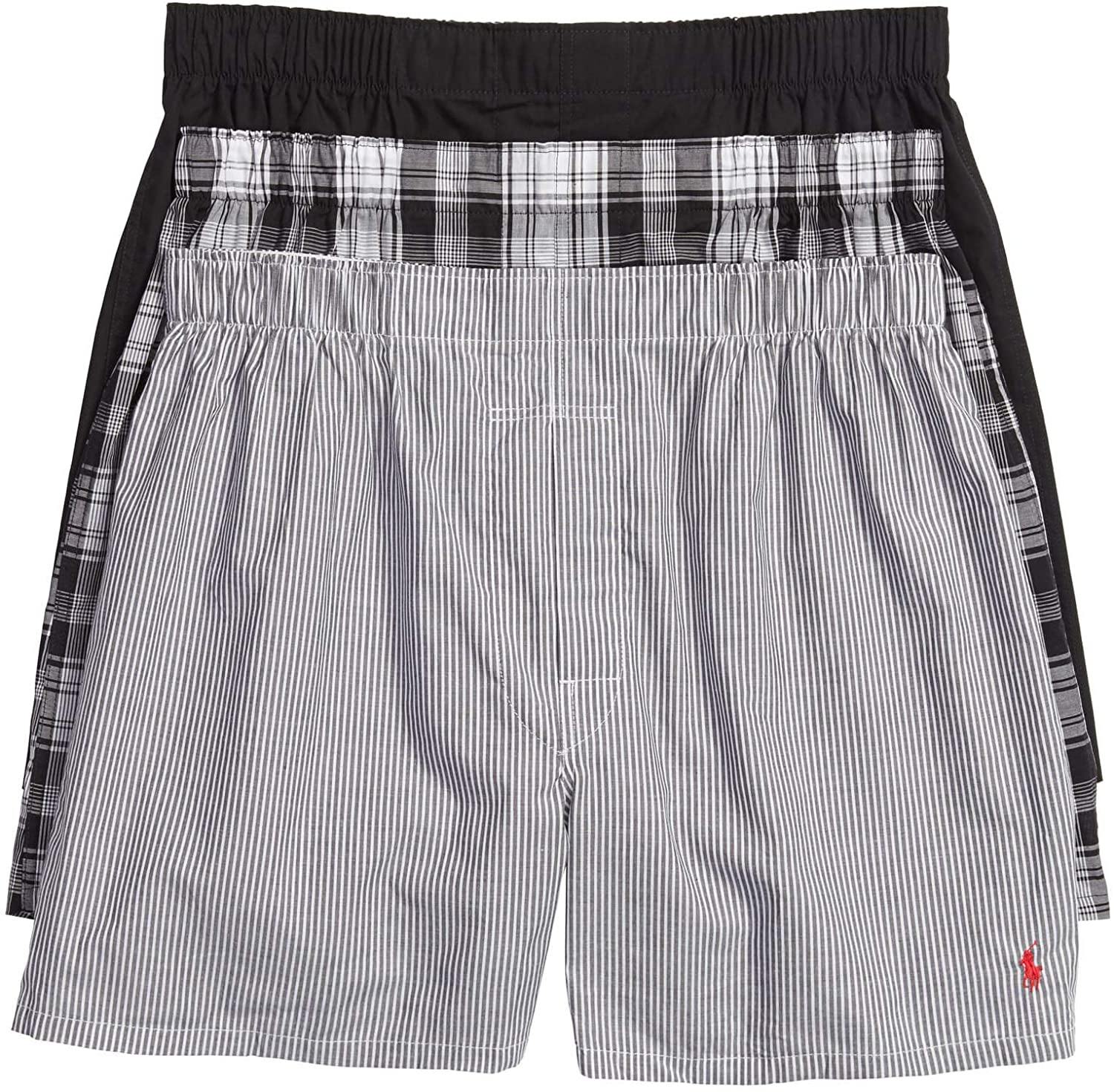 Polo Ralph Lauren Men's 3-Pack Classic Fit Packaged Woven Boxers