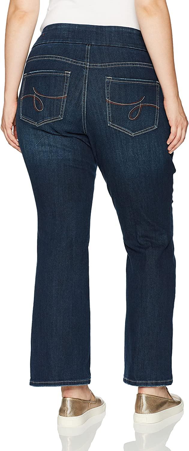 Jag Jeans Women's Plus Size Petite Paley Boot Pull on Jean in Surrel Denim