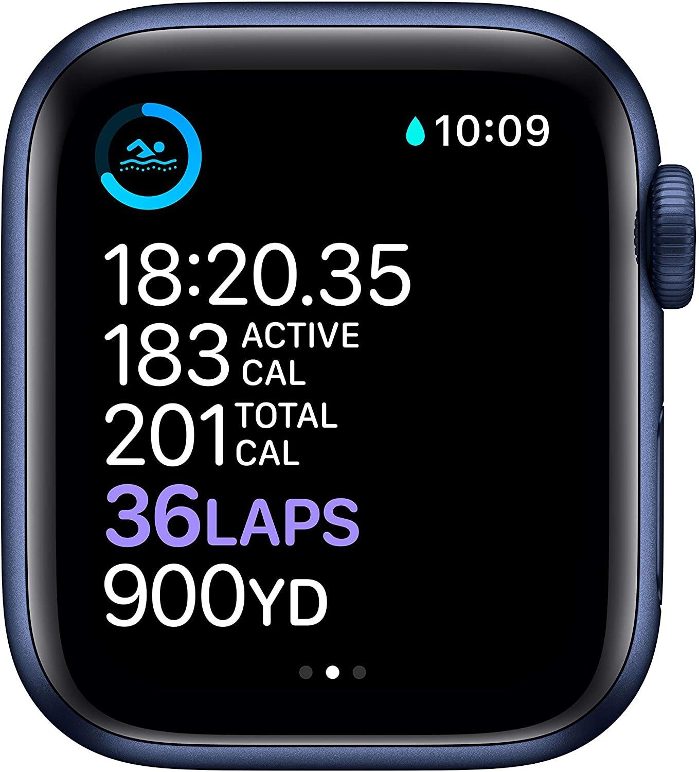 Apple Watch Series 6 (GPS, 44mm) - Space Gray Aluminum Case with Black Sport Band (Renewed) - JOY2ESpree