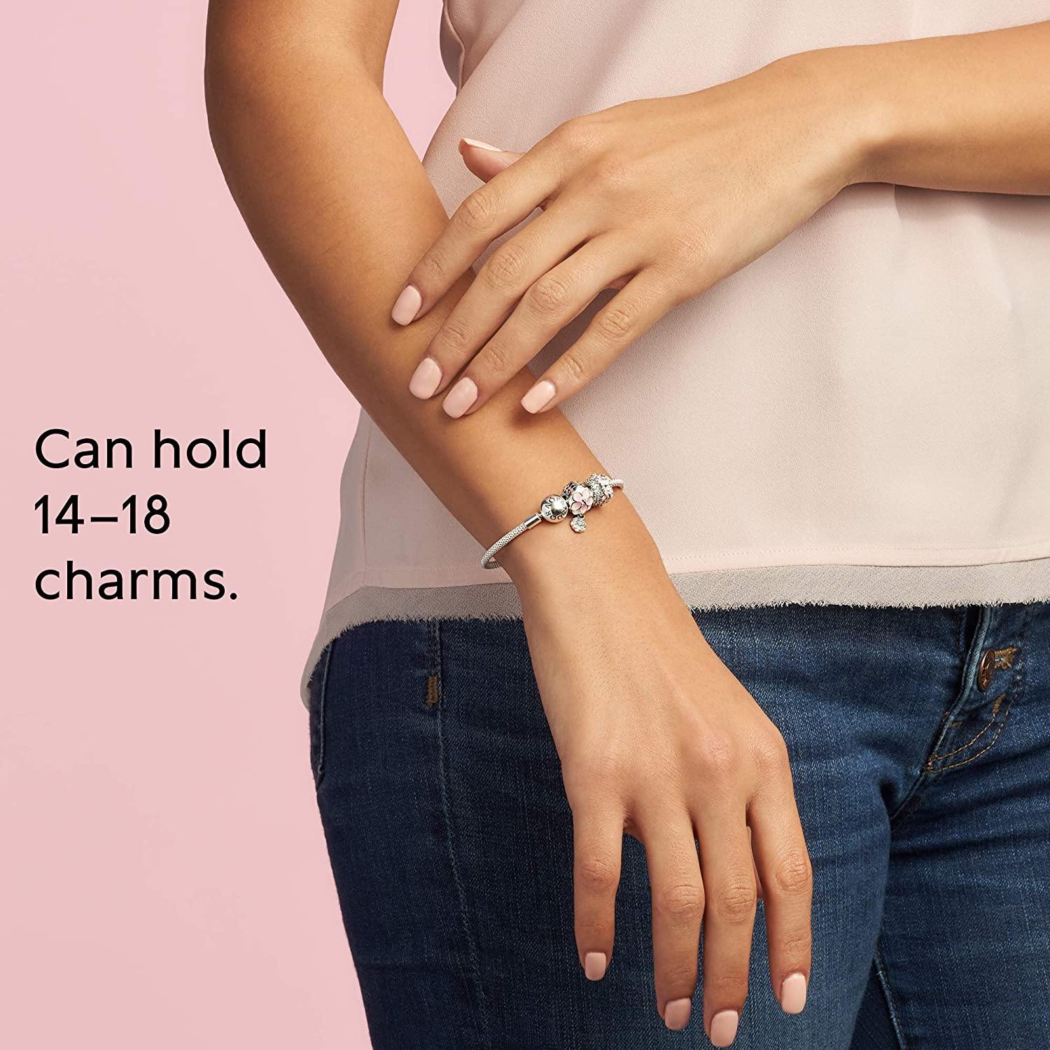 Pandora Jewelry Moments Mesh Charm Sterling Silver Bracelet - JOY2ESpree