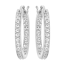 
                        
                          गैलरी व्यूवर में इमेज लोड करें, Swarovski Sommerset Women's Hoop Pierced Earrings with Clear Crystal Pavé in a Rhodium Plated Setting - JOY2ESpree
                        
                      