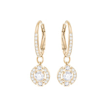 
                        
                          Load image into Gallery viewer, Swarovski Sparkling Dance Round Pierced Earrings, White, Rose Gold Plating - JOY2ESpree
                        
                      