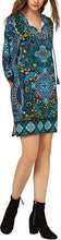 
                        
                          Load image into Gallery viewer, Women Bohemian Neck Tie Vintage Printed Ethnic Style Summer Shift Dress
                        
                      