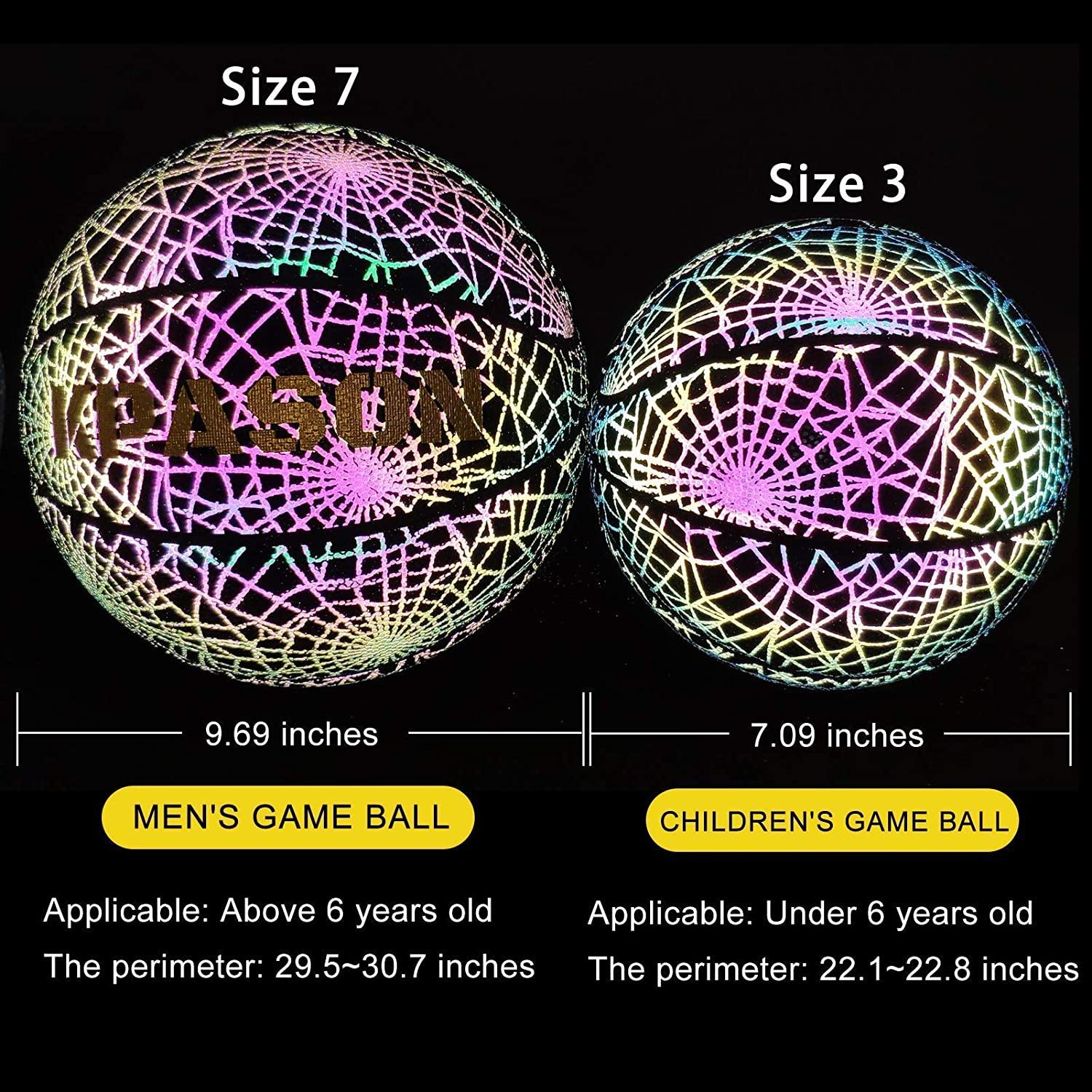 KPASON Basketball Holographic Glow in The Dark Basketball - JOY2ESpree