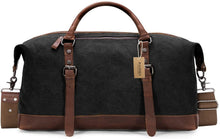 
                        
                          गैलरी व्यूवर में इमेज लोड करें, BAOSHA Canvas PU Leather Travel Tote Duffel Bag Carry on Bag Weekender Overnight Bag - JOY2ESpree
                        
                      