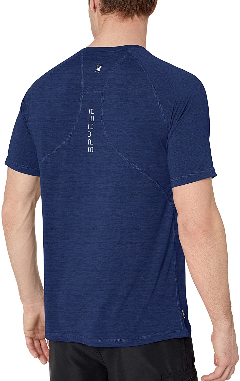 Spyder Men's Hydro Stretch Swim T-Shirt - Quick Dry Short Sleeve Rash Guard Tee