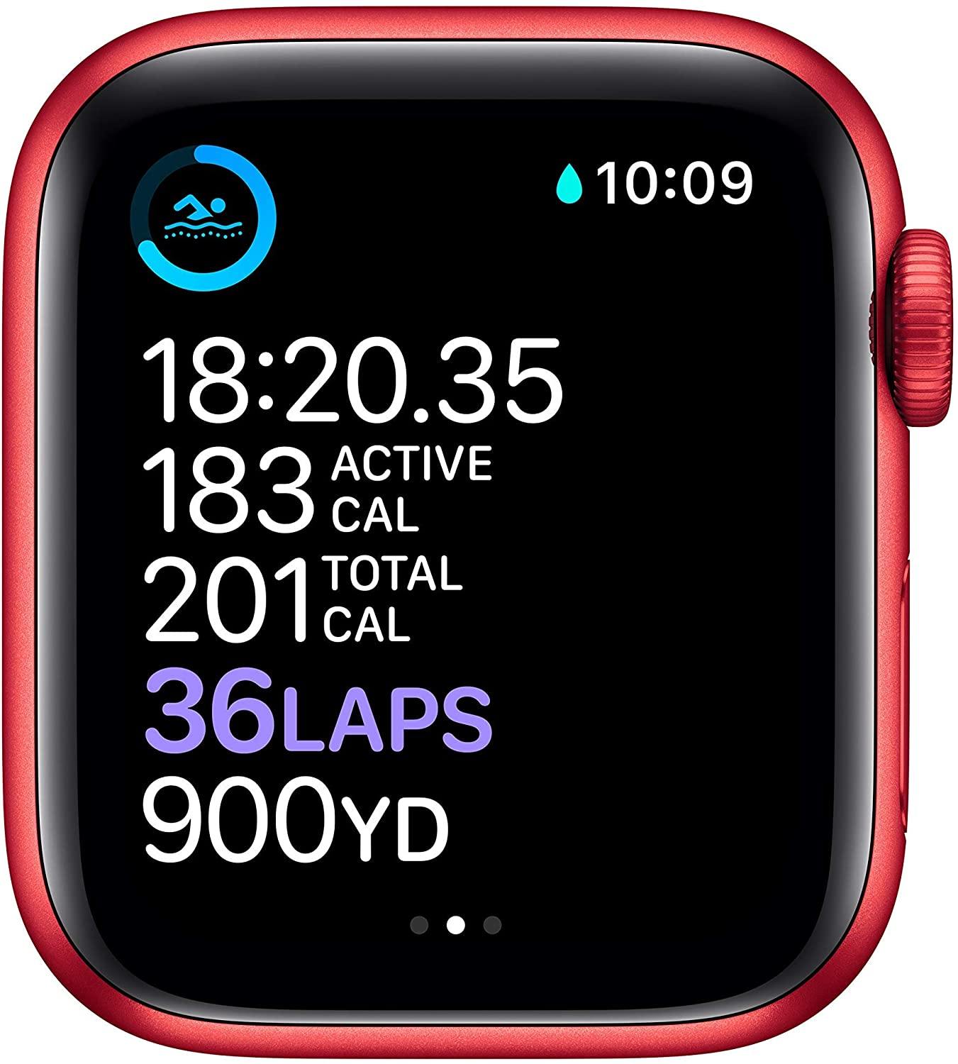 Apple Watch Series 6 (GPS, 44mm) - Space Gray Aluminum Case with Black Sport Band (Renewed) - JOY2ESpree