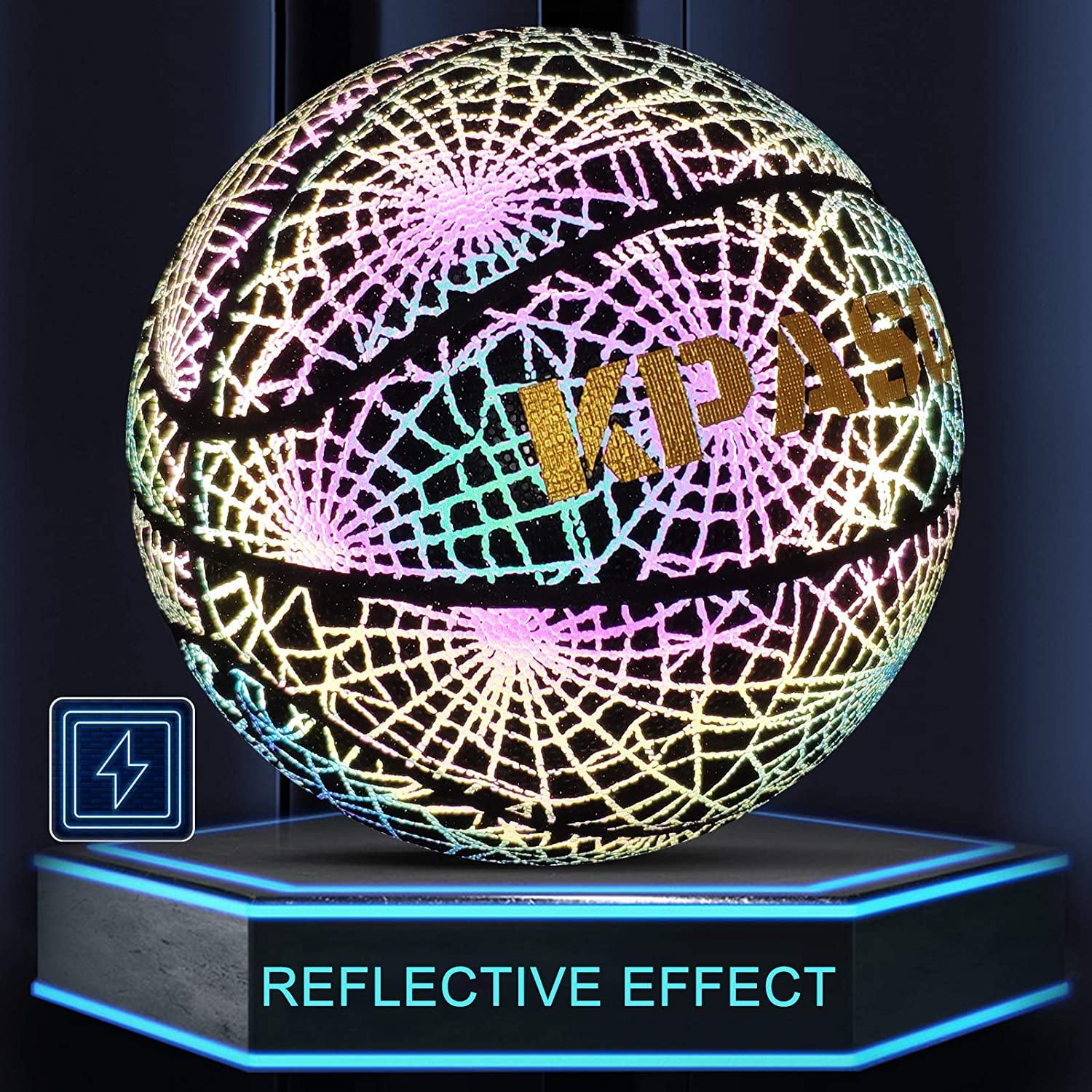 KPASON Basketball Holographic Glow in The Dark Basketball - JOY2ESpree