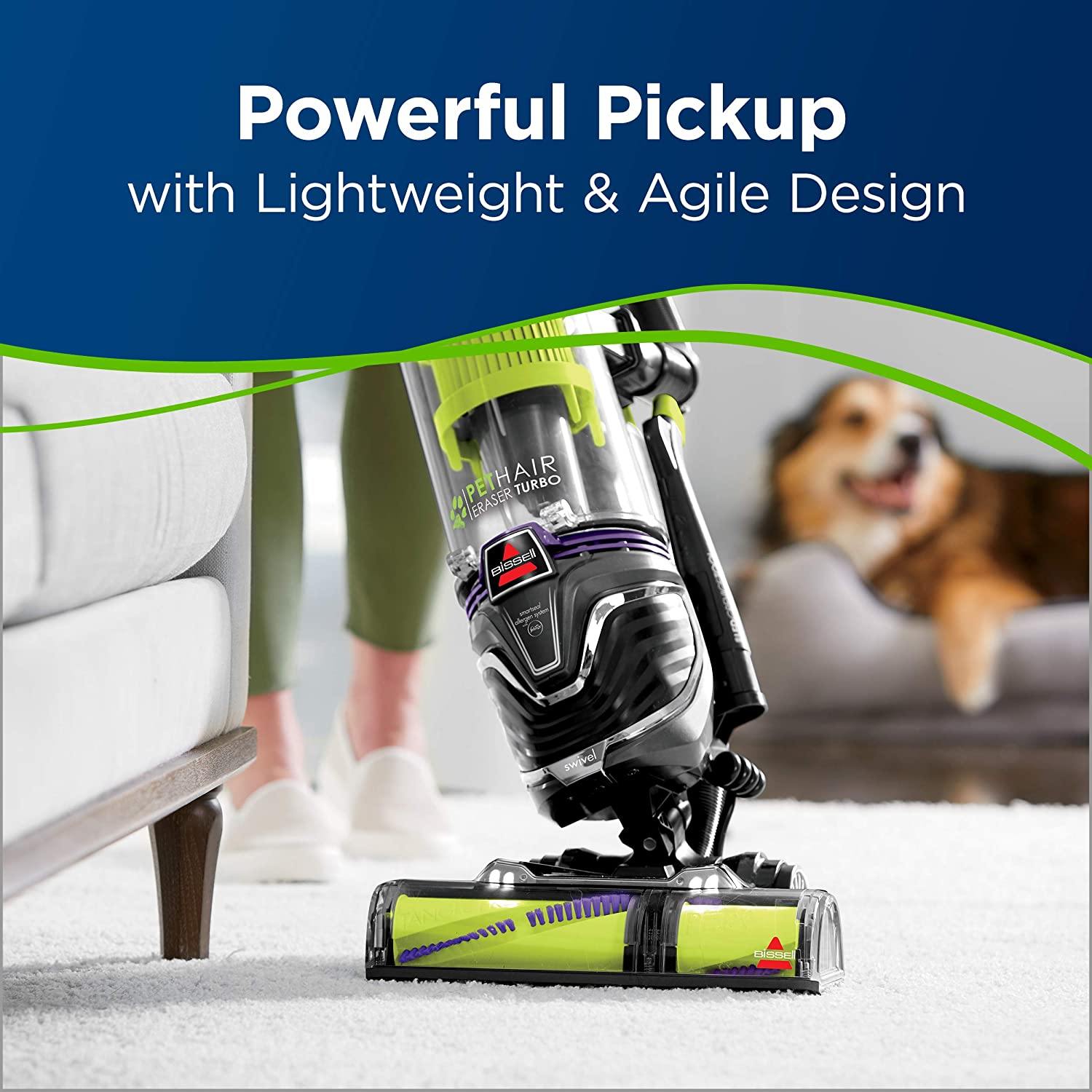 BISSELL Pet Hair Eraser Turbo Plus Lightweight Upright Vacuum Cleaner, 24613 - JOY2ESpree