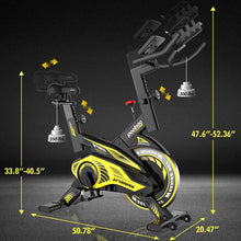 
                        
                          Cargar imagen en el visor de la galería, Pooboo Indoor Cycling Bike Belt Drive Exercise Bike Stationary with Comfortable Seat Cushion, Tablet Holder and LCD Monitor for Home Workout - JOY2ESpree
                        
                      