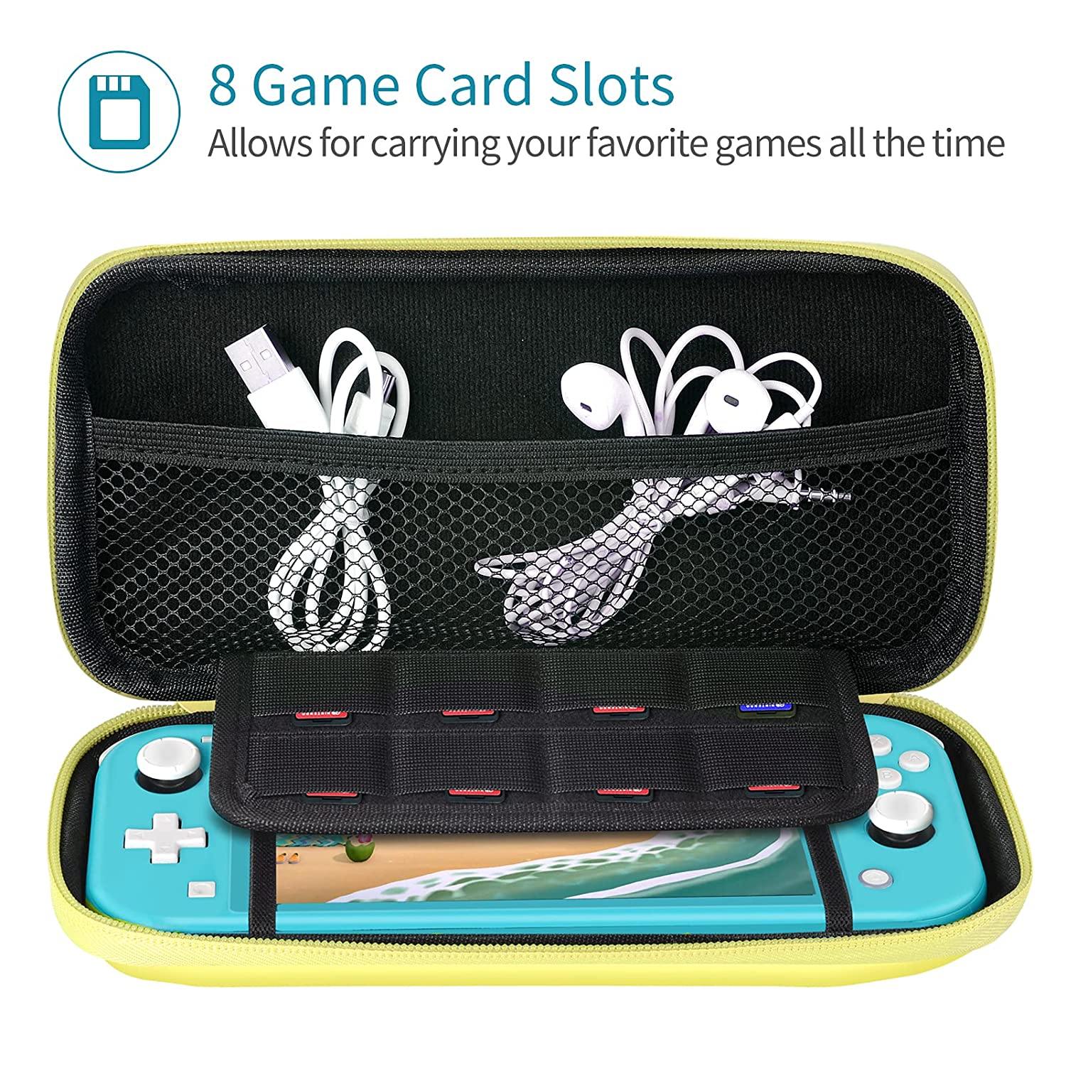 CoBak Carrying Case for Nintendo Switch Lite - with 1 Screen Protector, 1 Grip Case and 4 Thumb Grip Caps. - JOY2ESpree