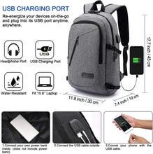 
                        
                          Load image into Gallery viewer, Laptop Backpack,Business Travel Anti Theft Backpack for Men Women with USB Charging Port
                        
                      
