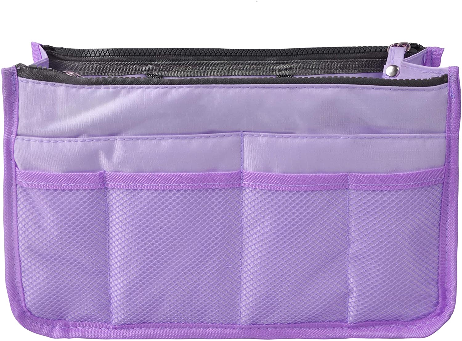 Vercord Updated Purse Handbag Organizer Insert Liner Bag in Bag 13 Pockets Purple Small