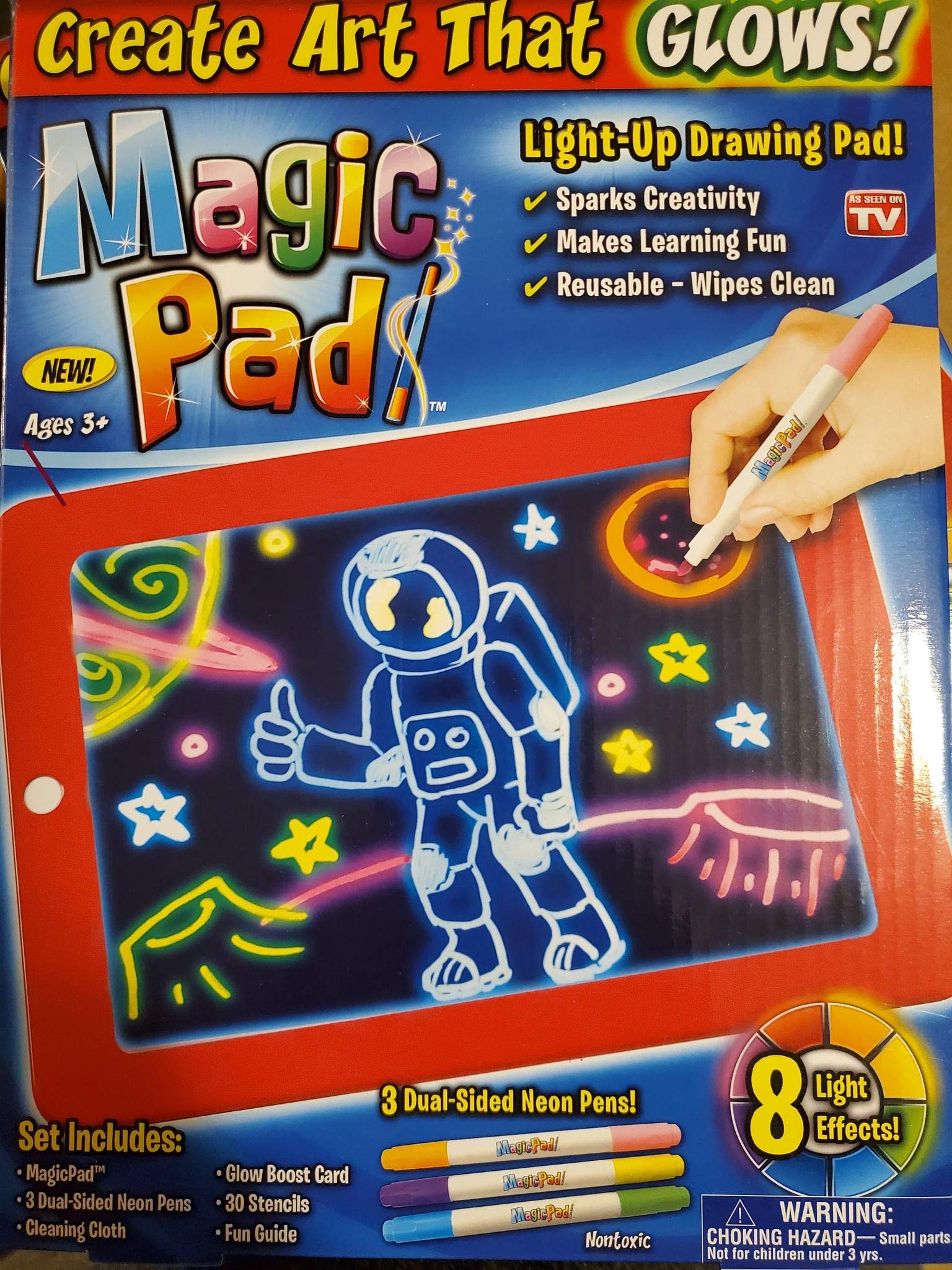 Ontel Bonus Magic Pad Deluxe Light Up LED Drawing Tablet with Extras