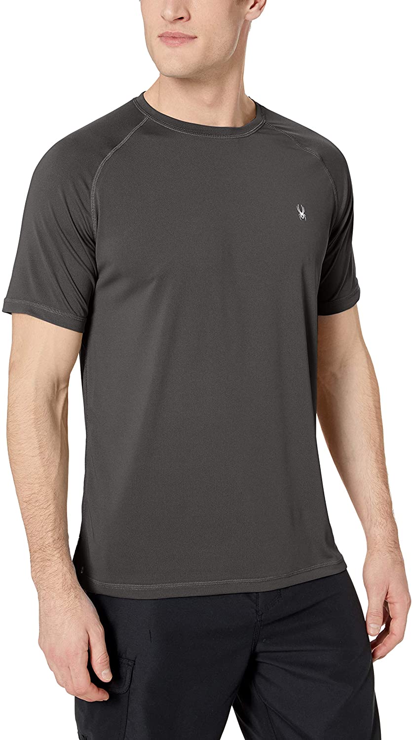 Spyder Men's Hydro Stretch Swim T-Shirt - Quick Dry Short Sleeve Rash Guard Tee