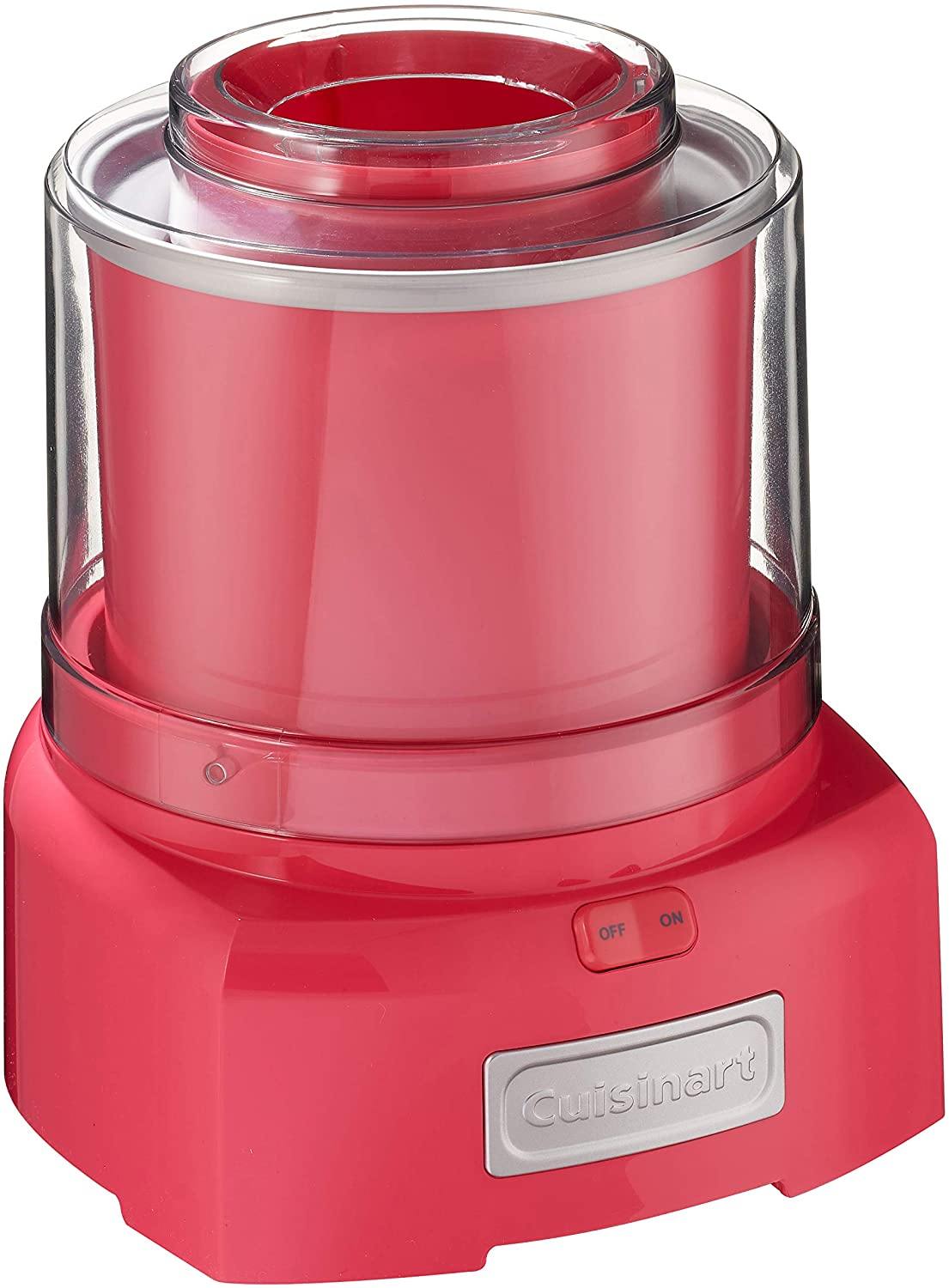 Cuisinart ICE21R Frozen Yogurt Automatic Ice Cream and Sorbet Maker,120 V, Thermoplastic, 1-1/2 qt, Red - JOY2ESpree