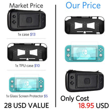 
                        
                          Muat gambar ke penampil Galeri, CoBak Carrying Case for Nintendo Switch Lite - with 1 Screen Protector, 1 Grip Case and 4 Thumb Grip Caps. - JOY2ESpree
                        
                      