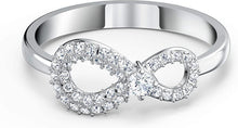 
                        
                          Load image into Gallery viewer, SWAROVSKI Women's Infinity Ring Collection, Rhodium Plated, Clear Crystals - JOY2ESpree
                        
                      